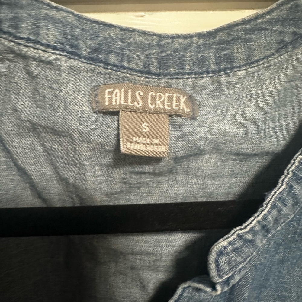 Falls Greek denim midi dress S - Picture 2 of 4